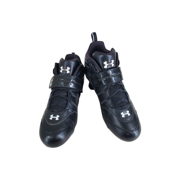 Under Armour Intensity Mid Football Cleats Men 13.5 D Black Dual Plate Tech - Picture 13 of 13